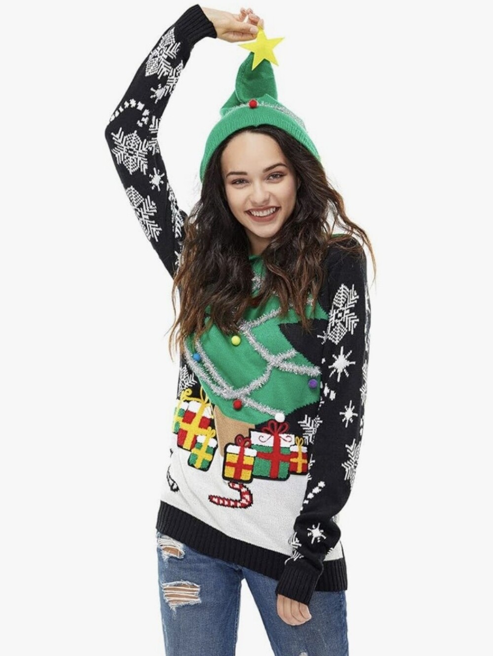 Women Ugly Christmas Hoodie for Xmas Hooded Sweater Pullover